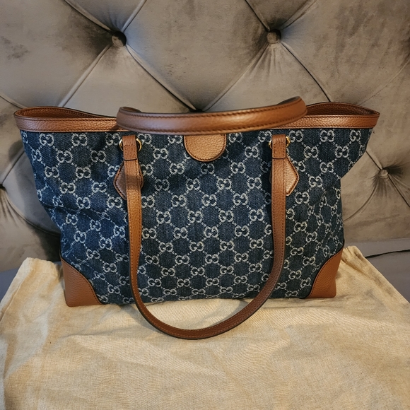 Gucci Denim Tote Bag - Picture 4 of 9